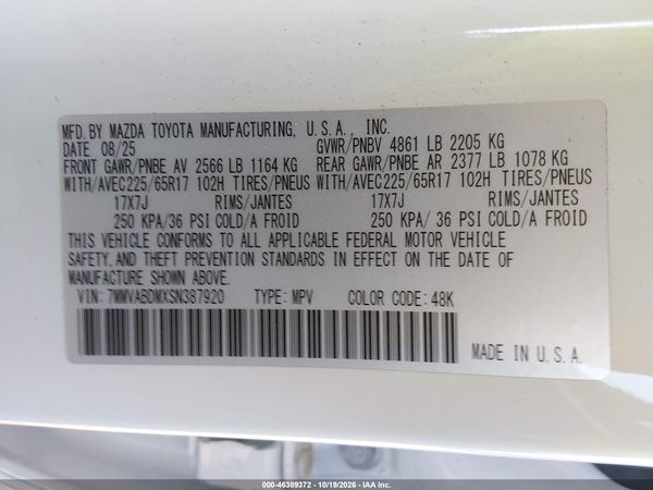 2025 MAZDA CX-50 2.5 S PREMIUM PACKAGE — I9