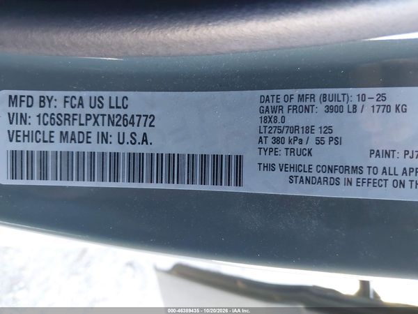 2026 RAM 1500 REBEL  4X4 5'7 BOX — I9