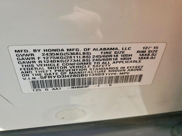 2016 ACURA MDX
