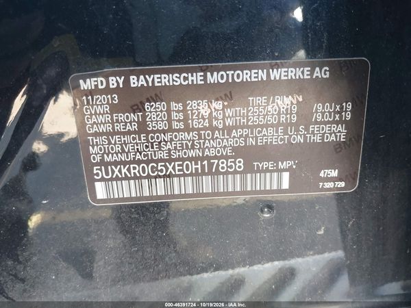 2014 BMW X5 XDRIVE35I — I9