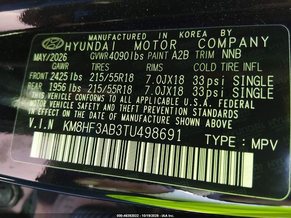 2026 HYUNDAI KONA SEL SPORT — I9
