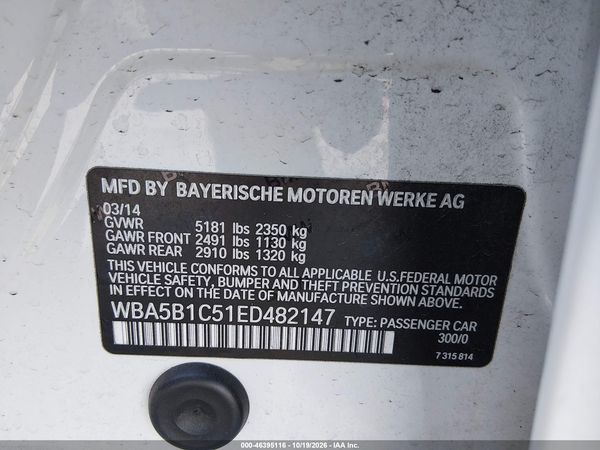 2014 BMW 535I — I9