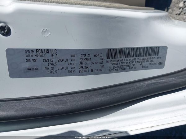 2019 DODGE GRAND CARAVAN SE — I9