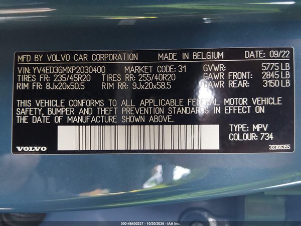 2023 VOLVO C40 RECHARGE PURE ELECTRIC TWIN ULTIMATE — I9