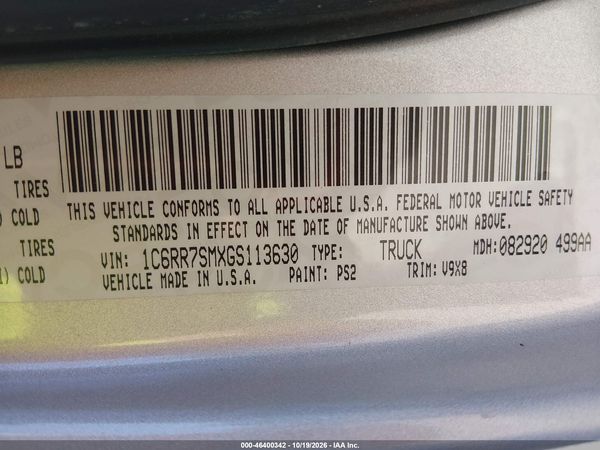 2016 RAM 1500 TRADESMAN — I9