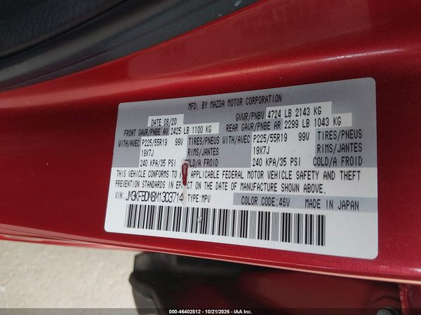 2021 MAZDA CX-5 GRAND TOURING — I9