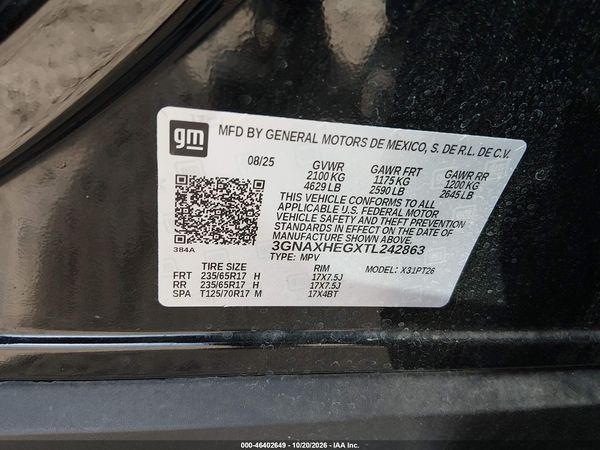 2026 CHEVROLET EQUINOX FWD LT — I9