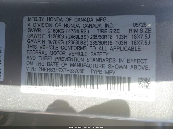2026 HONDA CR-V EX-L 2WD — I9