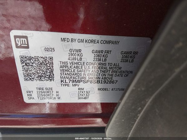 2025 CHEVROLET TRAILBLAZER FWD LT — I9