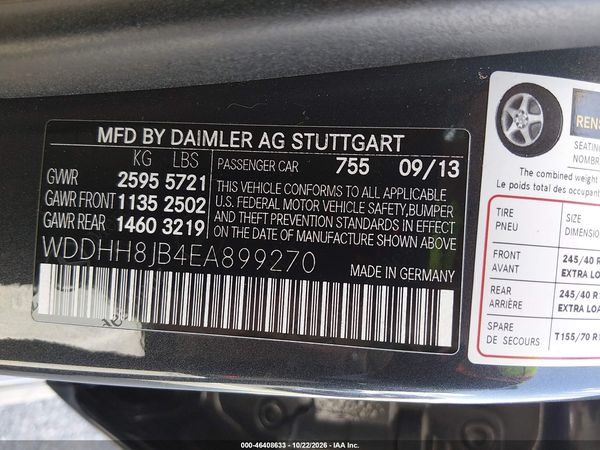 2014 MERCEDES-BENZ E 350 4MATIC — I9
