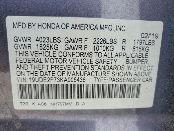 2019 ACURA ILX