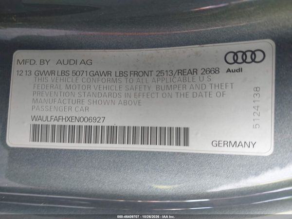2014 AUDI A5 2.0T PREMIUM — I9