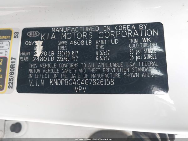 2016 KIA SPORTAGE LX — I9