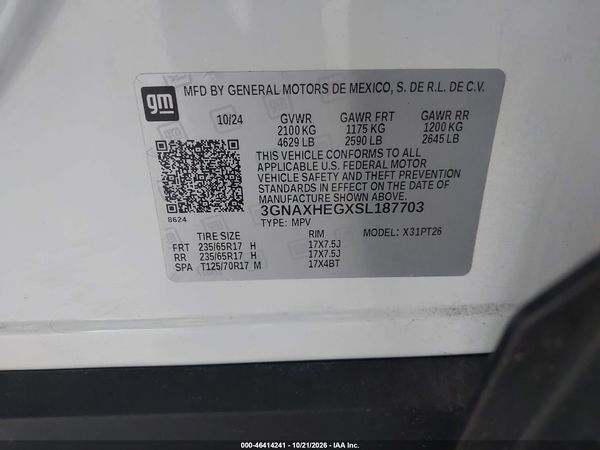 2025 CHEVROLET EQUINOX FWD LT — I9