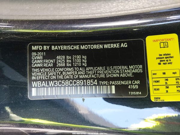 2012 BMW 640I — I9