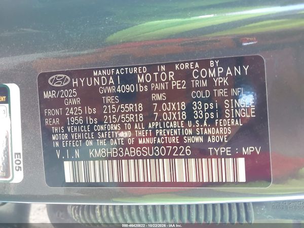 2025 HYUNDAI KONA SEL — I9