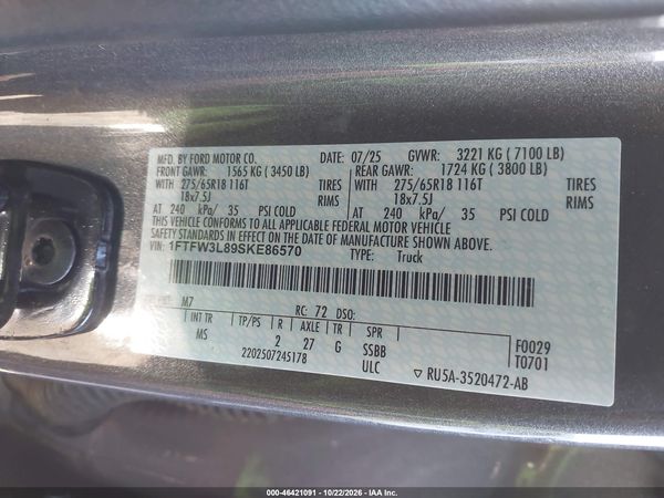 2025 FORD F-150 XLT — I9