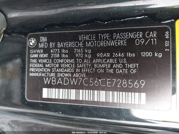 2012 BMW 328I — I9