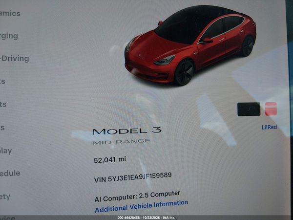 2018 TESLA MODEL 3 LONG RANGE/MID RANGE — I7
