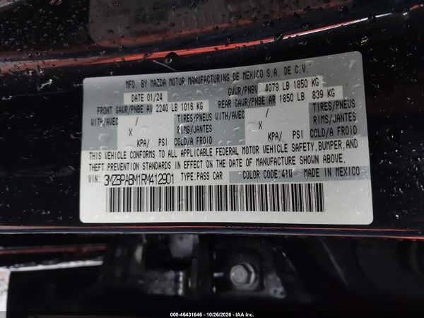 2024 MAZDA MAZDA3 2.5 S SELECT SPORT — I9
