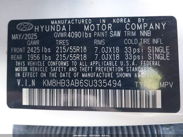 2025 HYUNDAI KONA SEL — I9