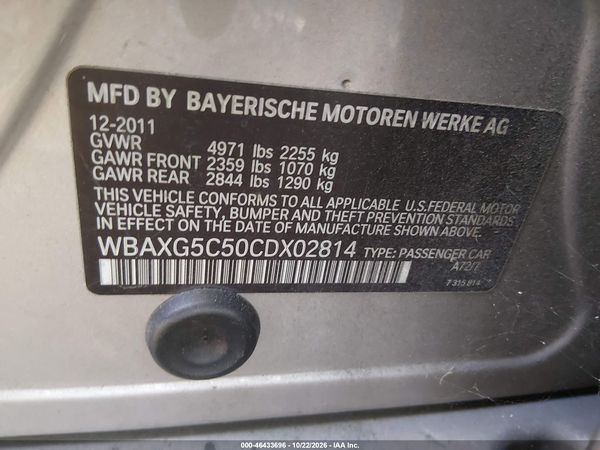 2012 BMW 528 I — I9