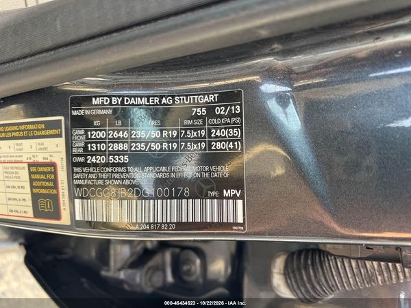 2013 MERCEDES-BENZ GLK 350 4MATIC — I9