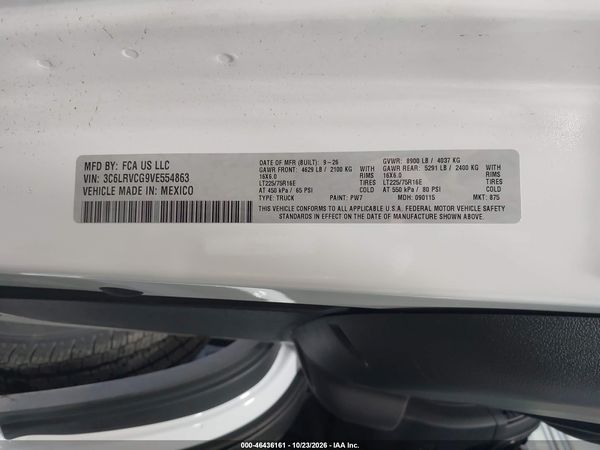 2027 RAM PROMASTER C/V HR 136 WB — I9