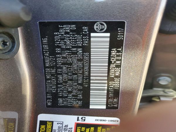 2022 TOYOTA CAMRY LE