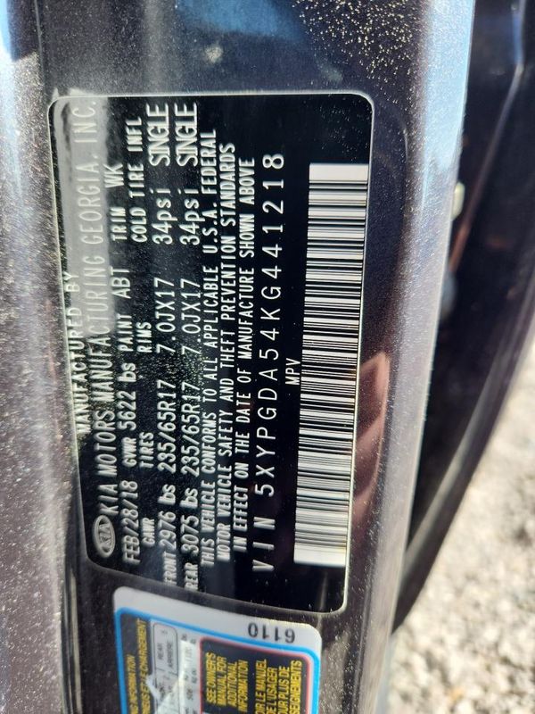 2019 KIA SORENTO L, LX, S