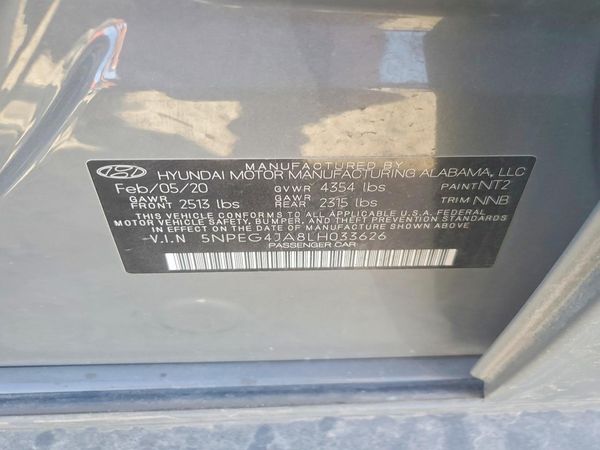2020 HYUNDAI SONATA