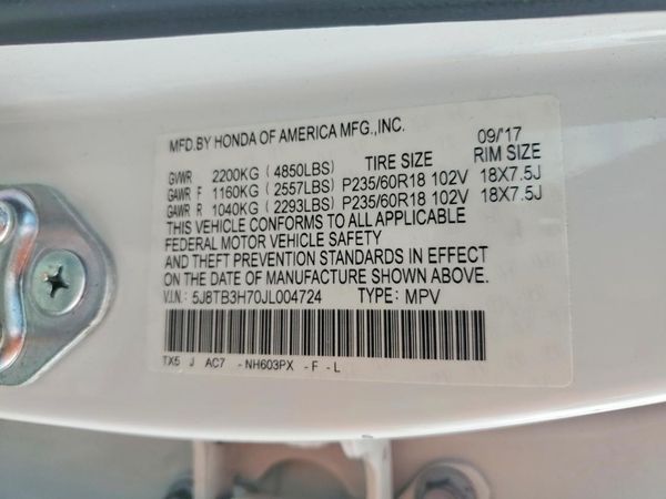 2018 ACURA RDX Advance Package
