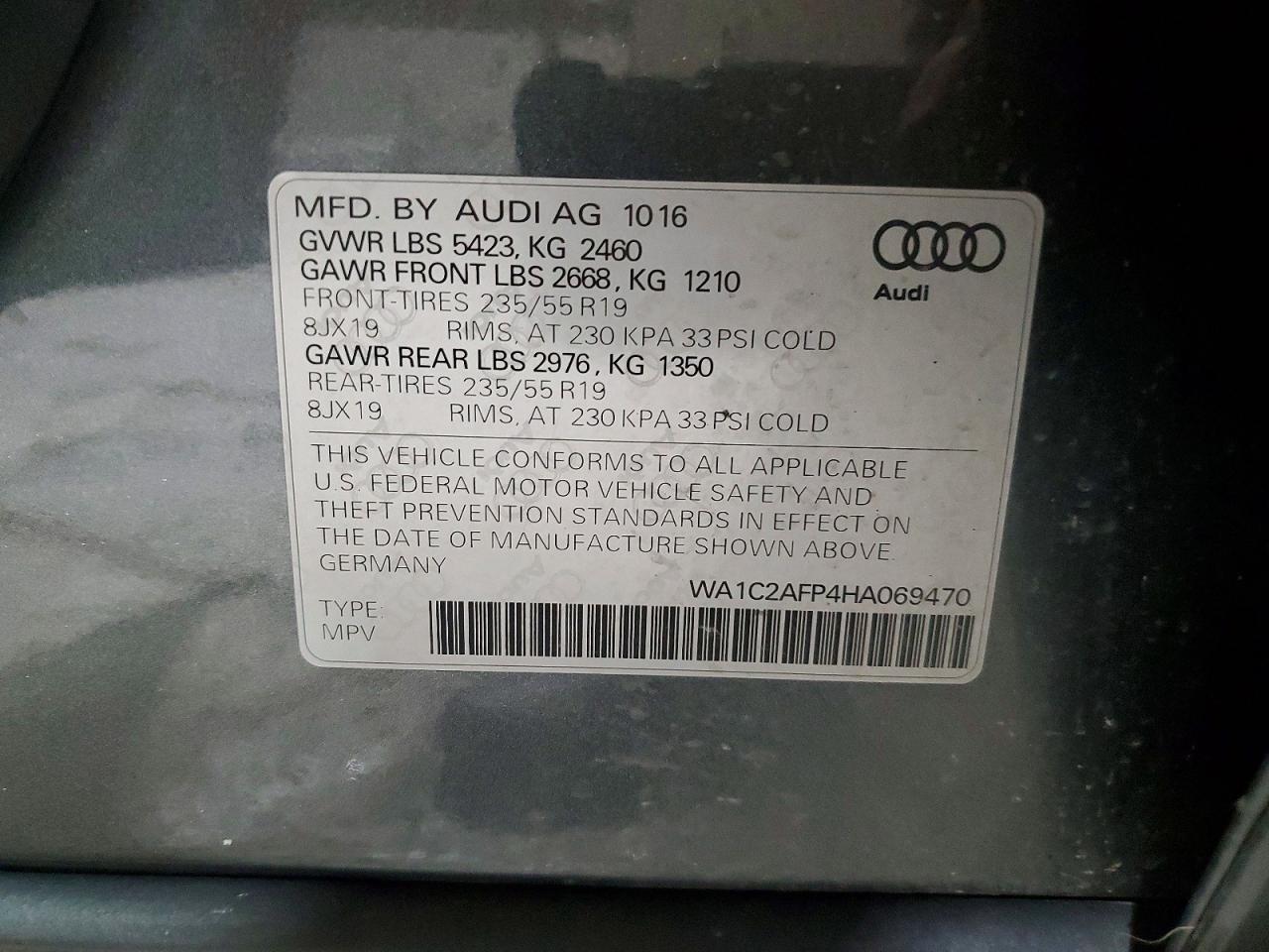 2017 AUDI Q5 quattro Premium