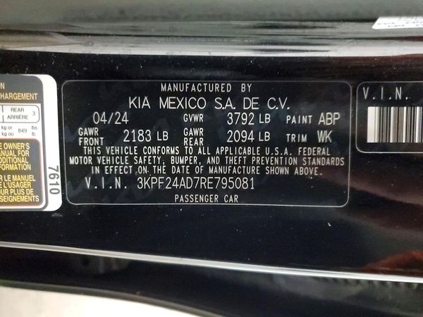 2024 KIA FORTE LX, LXS