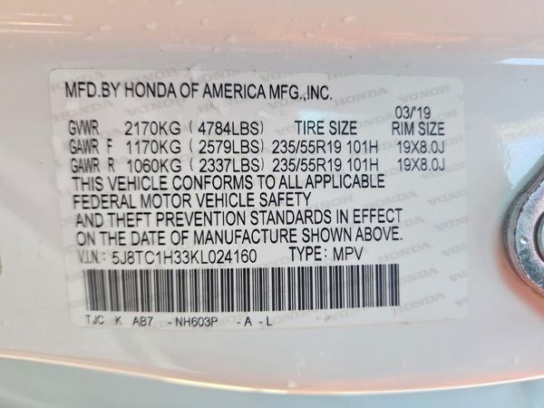 2019 ACURA RDX Standard