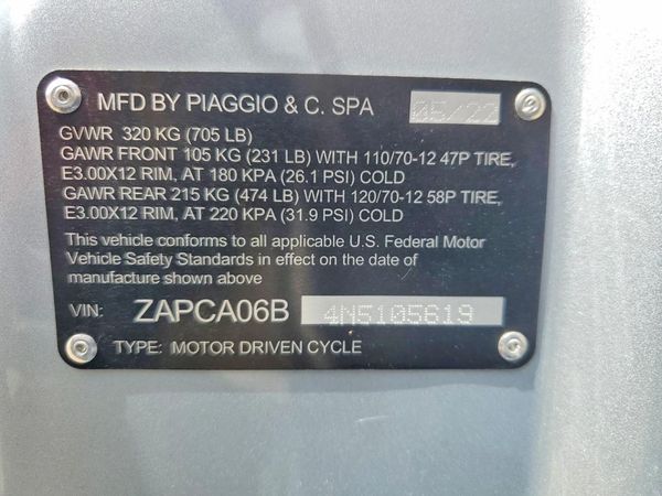 2022 VESPA ALL OTHER
