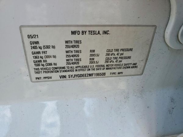 2021 TESLA MODEL Y