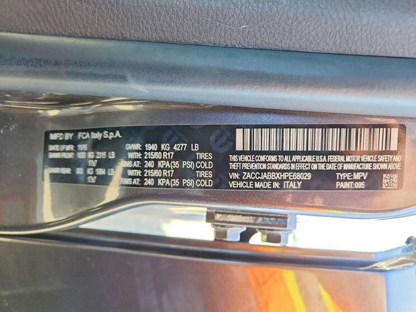 2017 JEEP RENEGADE LATITUDE 4X2