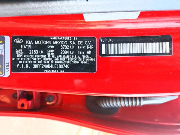 2020 KIA FORTE FE, LXS
