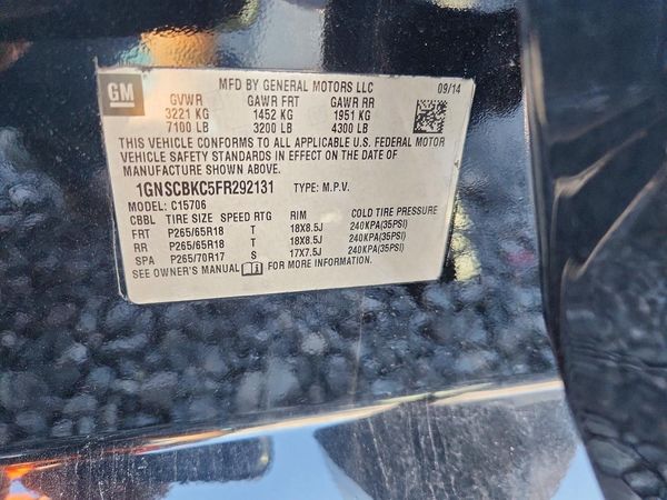 2015 CHEVROLET TAHOE LT