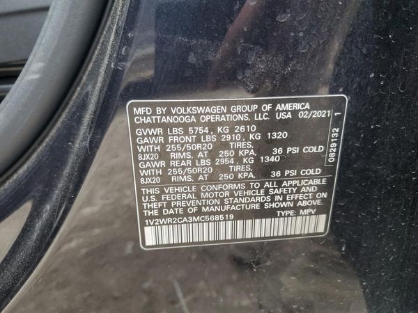 2021 VOLKSWAGEN ATLAS