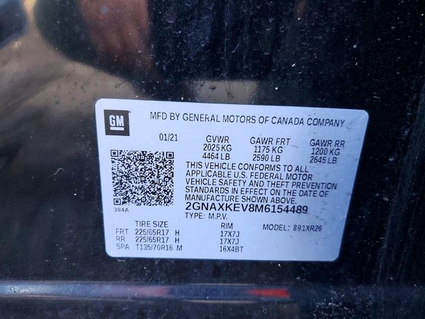 2021 CHEVROLET EQUINOX LT (1LT)