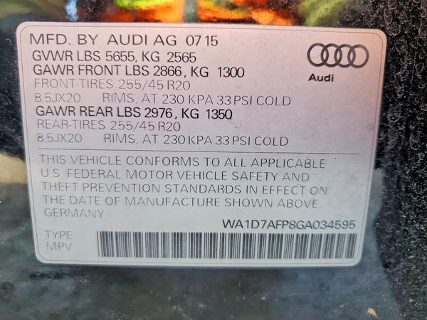 2016 AUDI Q5