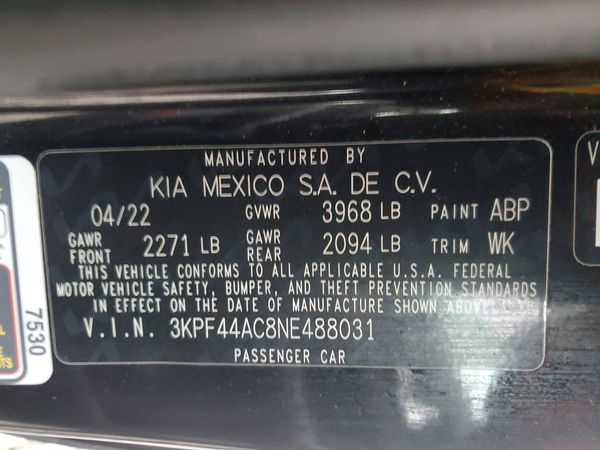 2022 KIA FORTE