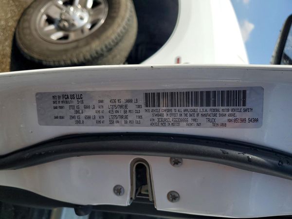 2016 RAM 2500 SLT — VINS