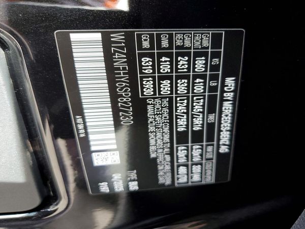 2025 MERCEDES-BENZ SPRINTER