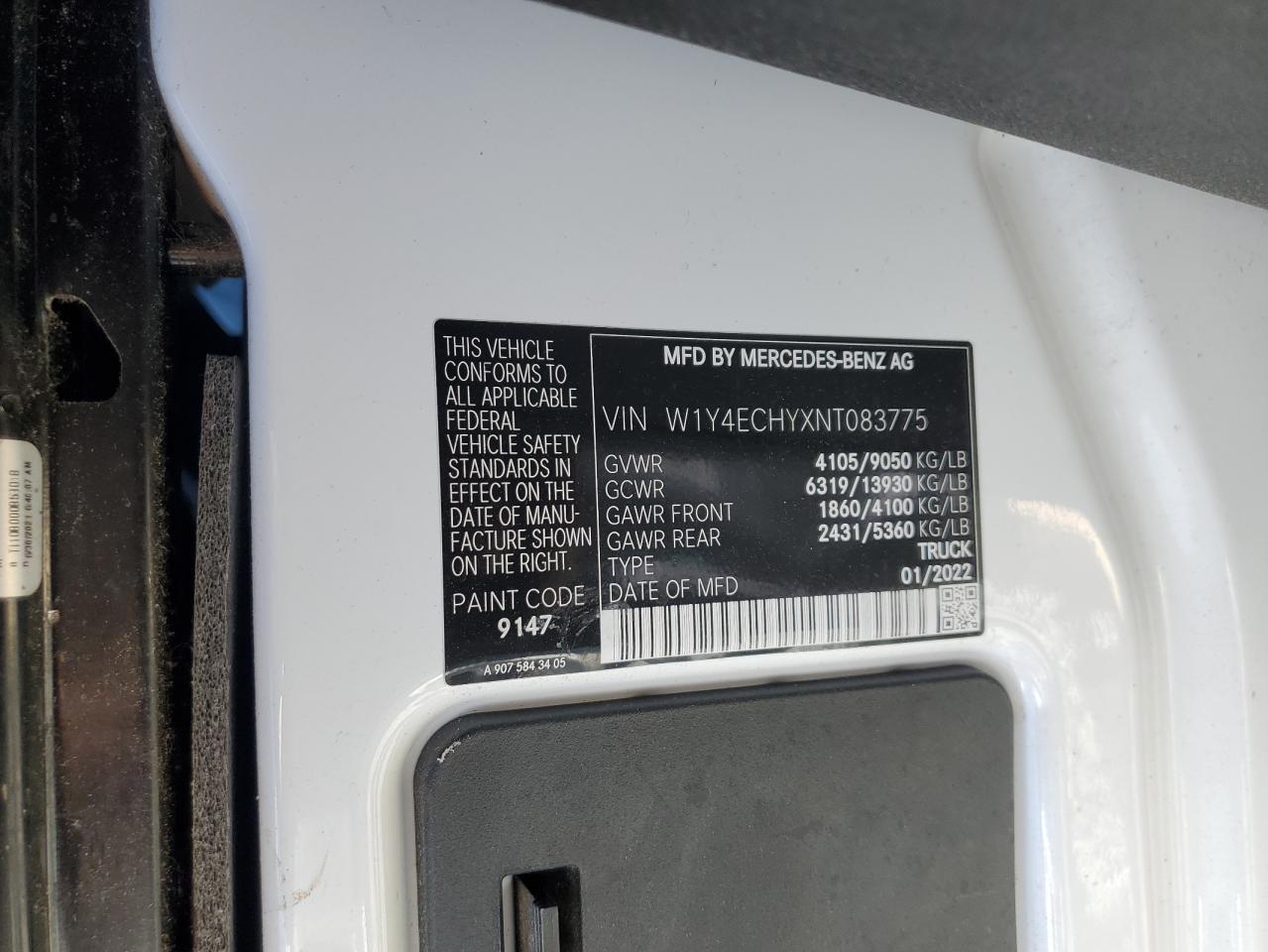 2022 MERCEDES-BENZ SPRINTER 907 (VS30)