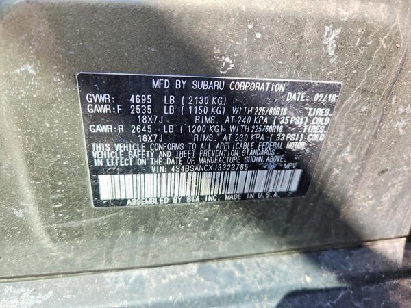 2018 SUBARU OUTBACK