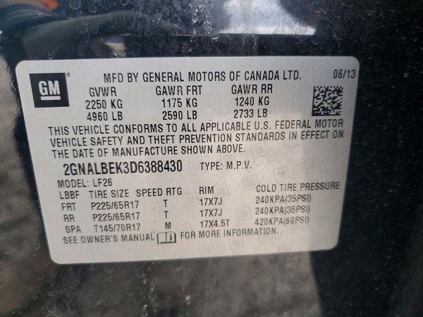 2013 CHEVROLET EQUINOX LS