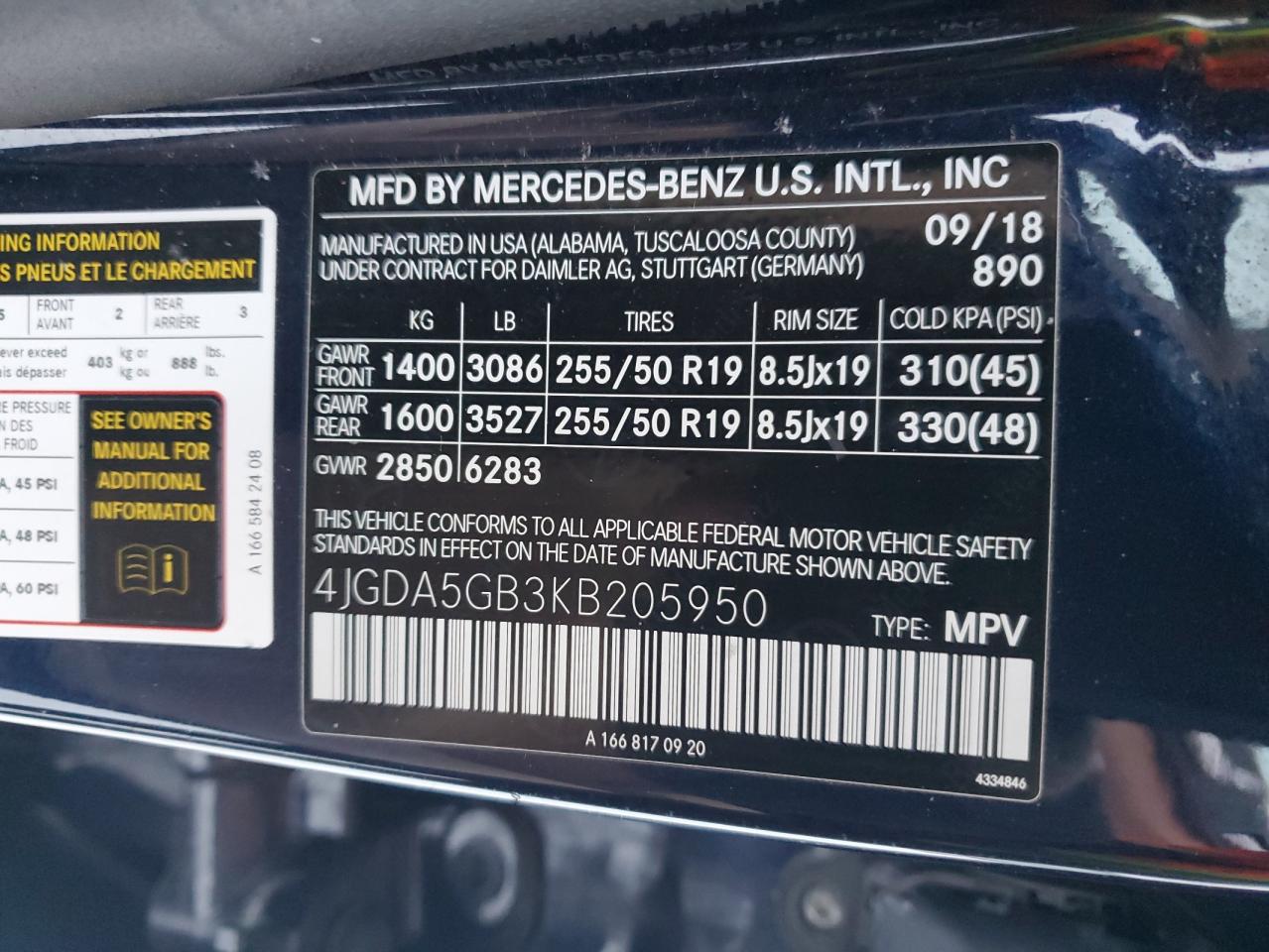 2019 MERCEDES-BENZ GLE